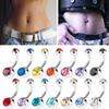 Surgical Steel Crystal Rhinestone Summer Bikini Jewelry Body Piercing Navel Bar Ring Belly Button