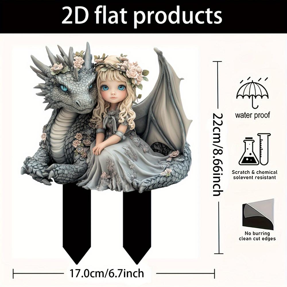 

2D акриловые садовые напольные заглушки - водонепроницаемые садовые знаки, сезонный праздничный декор, атмосфера газона, легкие доски One size fits all