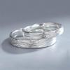 Sterling Silver Adjustable Couple Rings - Simple, Versatile, Textured Bands