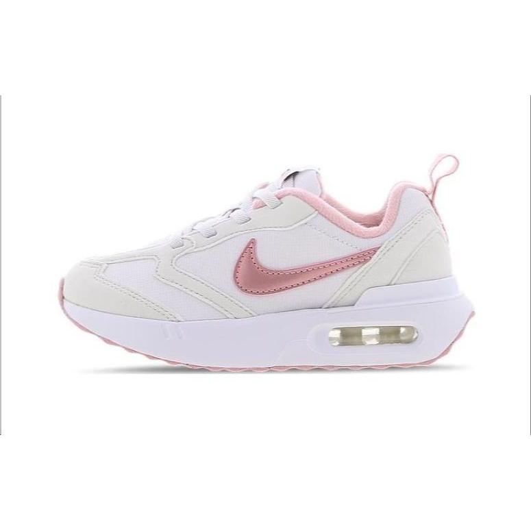 New Nike Air Max Dawn Low Top Kids Lifestyle Shoes White Pink Children Aged 3 7 Years Old DC9318-101