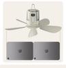 Wiederaufladbarer leiser Deckenventilator mit USB-Nachtlicht für Schlafsäle und Outdoor-Camping