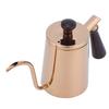 700ml Coffee Kettle 304 Stainless Steel Gooseneck Spout Coffee Drip Pot with Wooden Handle(  SpoutRose Gold )