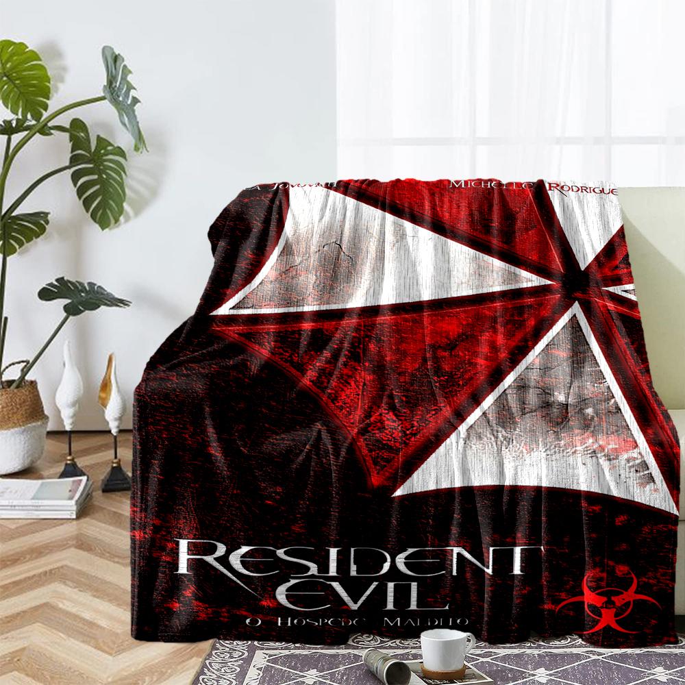 Resident Evil Theme Printed Blanket - Perfect for Couch, Bed, Travel & Outdoor Use | Machine Washable, Cozy & Durable.