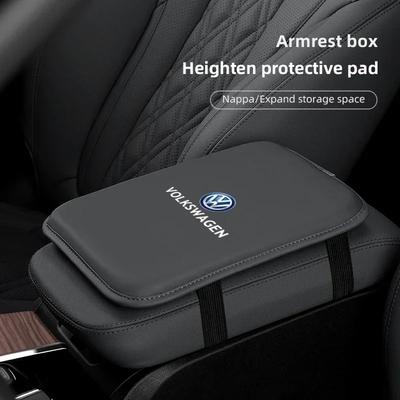 Car Armrest Box Mat Cover Center Console Arm Rest Cushion For VW GTI Polo Golf Passat Tiguan Arteon Touareg Taigo Caddy Jetta CC HB4G