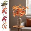 Wedding Scenery Autumn Decorations Artificial Maple Leaf Branch 3D Printed Fake Fall Foliage Theme Party Supplies Bendable Stem for Home Floral,