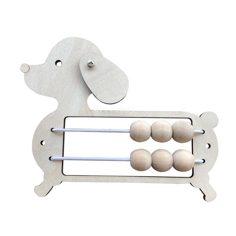 Montessori Busy Board Woodens DIY Accessories Animal Switch Clock Earlys Education Toys Matchmaking Board Hand Educational Toys