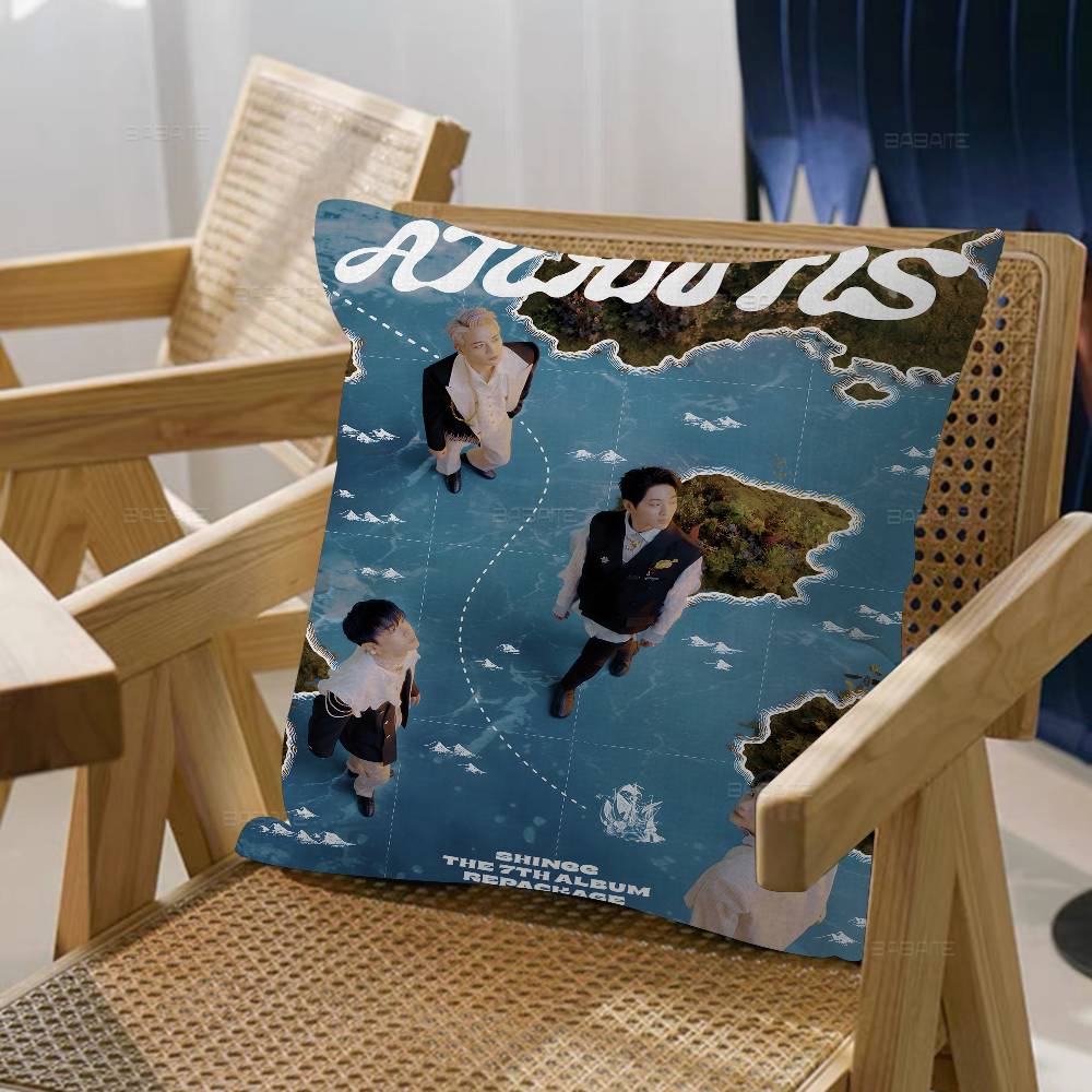 Kpop Style Korean Boys Band S-Shinee Pillow Cover Sofa Cushion Cover Home Room Decoration Children Gift