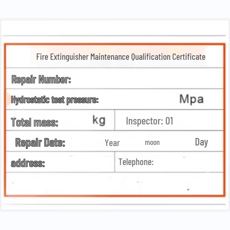 

Fire Extinguisher Annual Inspection & Maintenance Labels