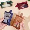 Small Square Solid Color Coin Bag Mesh Lipstick Key Headphone Organizer Holder Bus Bank Credit Card Bag Storage