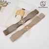 Pearl Buckle Elastic Waist Seal Simple Elastic Belt Women'S Fine Decorative Dress Small Belt With Accessories