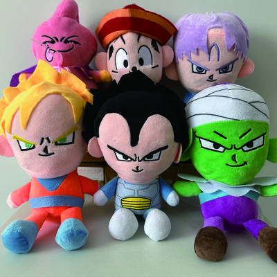 25cm Dragon Ball Plush Toy Japanese Anime Goku Vegeta Cartoon Character Doll Padding Classic Cute Beautiful Gifts For Kids Toys