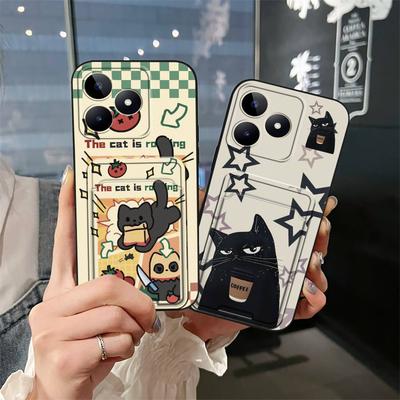 Брудостійкий Модний Дизайн Чохол для Телефону Для Realme C53/Narzo N53/Note50/C51/C51S Силіконова Накладка Пилозахисний Кишеня для Карт Милий