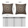 Wood Grain Rings Concentric Circle Square Pillowcase Polyester Linen Velvet Pattern Zip Decorative Throw Pillow Case Sofa Cover