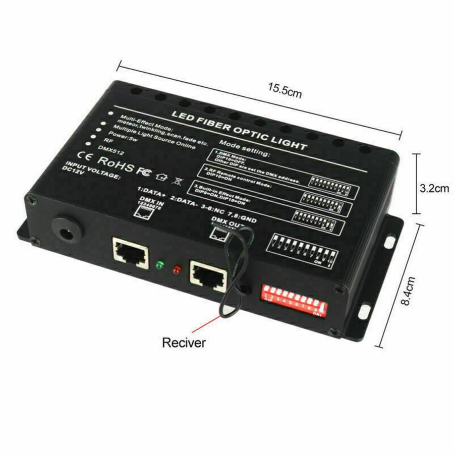 6W RGBW Twinkle Bluetooth APP RF Sound Control Fiber Optic Star Ceiling Meteor Light Kit