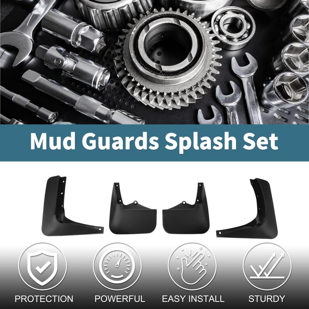 TUCKBOLD Front and Rear Mud Flaps with Mounts for Toyota Hiace 1992-2003