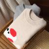 Unisex Sweter Dziecięcy z Czystej Wełny z Haftem Kreskówkowym Szczeniaka - Jesień/Zima Nowy Siedmiu-Igłowy Pogrubiony Warstwa Bazowa