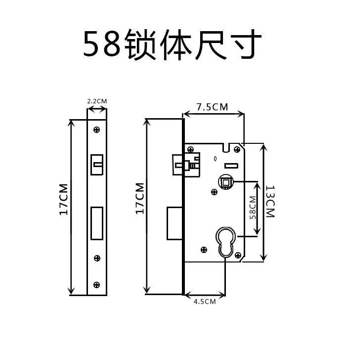 Aluminum Alloy Indoor Door Lock Wood Grain Handle Bedroom Silent Lock Safety Magnetic Lock Universal Split Locks Door Hardware