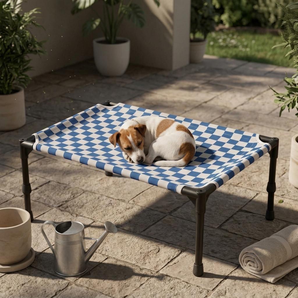 Pet Bed Cot Cylindrical Legs Raised Pet Bed Portable Breathable