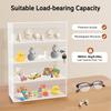 Acrylic Display Case 4-Tier Lockable Cabinet, Clear Showcase for Funko Pop Figures, Mini Cars, Collectibles Storage and Display