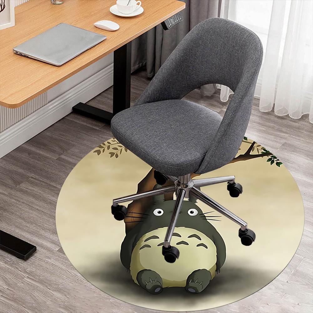 1pc Totoro tree Round Chair mat Area Rug - Non-Slip, Floor Mat for Office, Bedroom, and Indoor Decor c1125222
