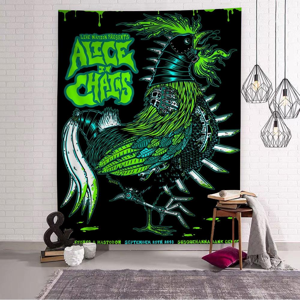 Alice In Chains Banda DIY Tapiz de Pared Colgante Tarot Hippie Alfombras de Pared Dormitorio INS Decoración del Hogar