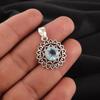 Wonderful Sky Blue Topaz Gemstone Jewelry, 925 Sterling Silver Pendant, Handmade Artisan Jewelry For Wedding Gift