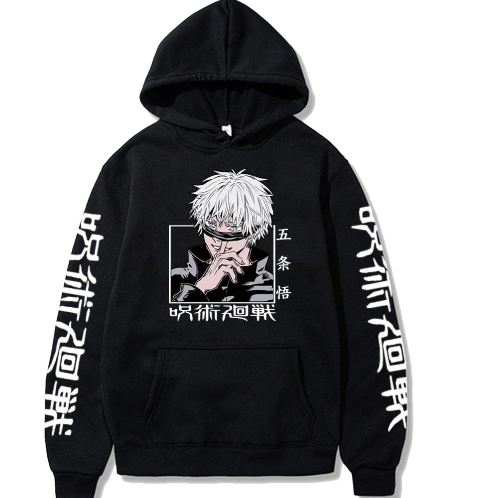 

Anime Hoodies Jujutsu Kaisen Gojo Satoru Graphic Hoodie Vintage Oversized Hooded Casual Long Sleeves Cotton Men Women Clothing 3XL