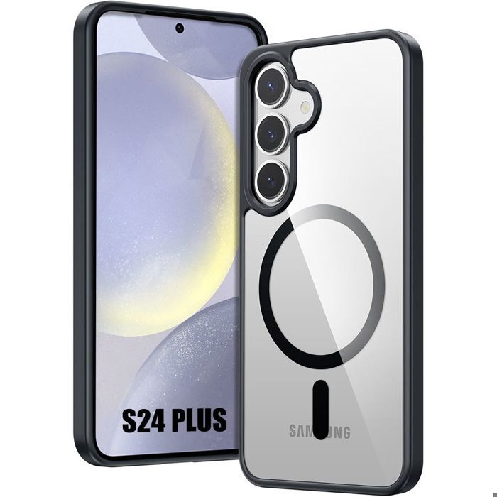 Coque de protection - BOOLING - pour Samsung Galaxy S24 Plus - Noir - Antichoc - Recharge sans fil