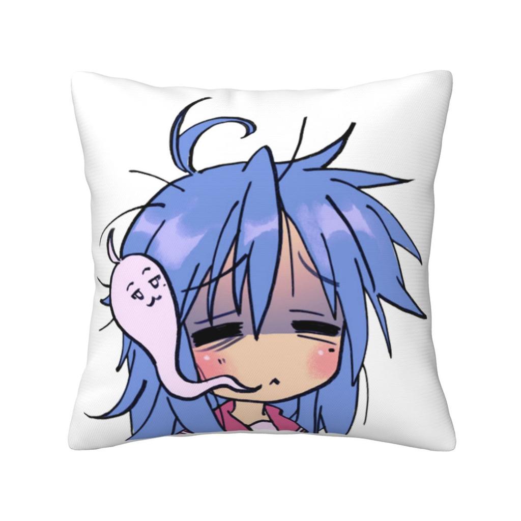 Dead Tired Izumi Konata Lucky Star Square Pillowcase Cushion Cover Pillow Case Throw Pillow Cover for Home Bedroom Car