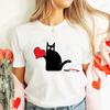 Black Cat with Knift Tee Shirt, Love Couples T Shirts, Couple Shirts, Best Couple Shirts, Lovers Shirt, Black Cat Hearts Outfits