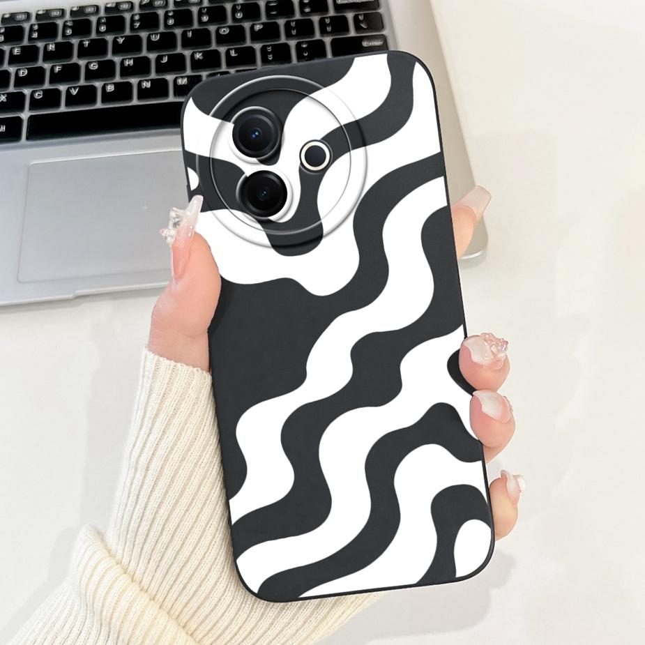Für Vivo Y39 5G Hülle V2436 Niedliches Mode Cartoon Muster Abdeckung Stoßfest Weiche TPU Handyhüllen Für Vivo Y300i Y 39 VivoY39 Bumper