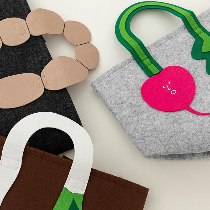 Felt Storage Basket with Large Capacity Home Laundry Bin Handles for Organizing Clothes Toys and Accessories