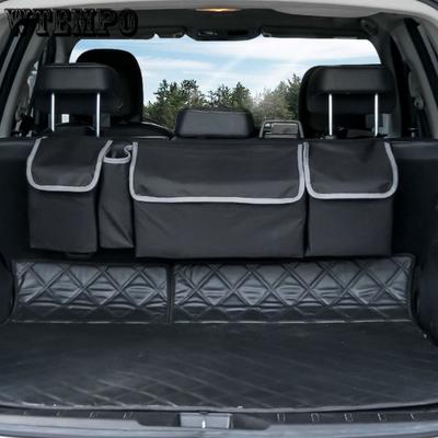 Organisateur de Coffre de Voiture Sac de Rangement pour Banquette Arrière Haute Capacité Multi-usage Tissu Oxford Organiseurs de Dossier de Siège Auto Accessoires Intérieurs Auto