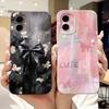 For Samsung Galaxy A06 Beautiful Bow Rose Painting Phone Case For Samsung A06 4G 5G Soft Silicone Shockproof Cases