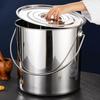 201 Stainless Steel Stockpot with Lid Simmered Soup Stew Boiling Strew Simmer for Hotel Household Kitchen Essential