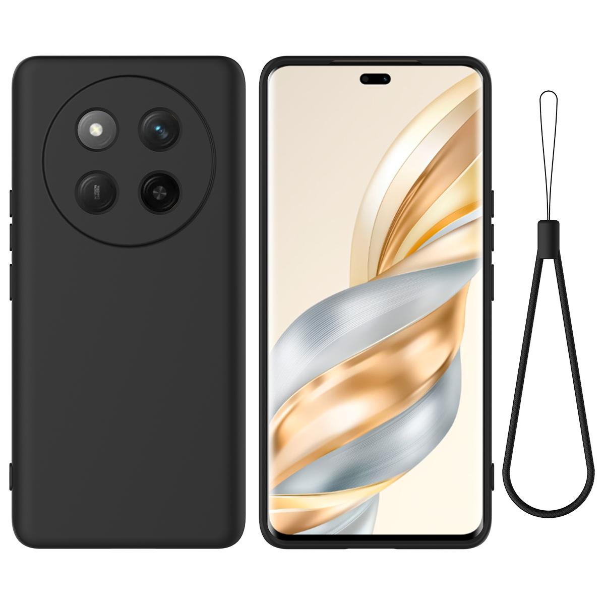 

Чехол для Honor Magic7 Lite 5G/X9c 5G/X60 Pro 5G, задняя крышка телефона из жидкого силикона с ремешком для руки A