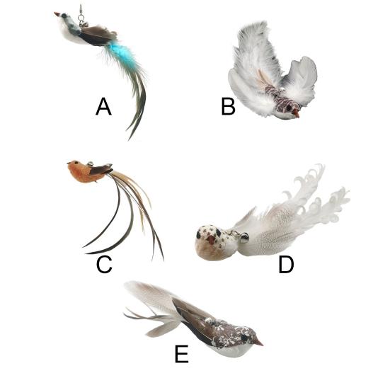 Cat Feather Toy Simulation Bird Stress Relief Portable Cat Feather Chasing Toy Refills