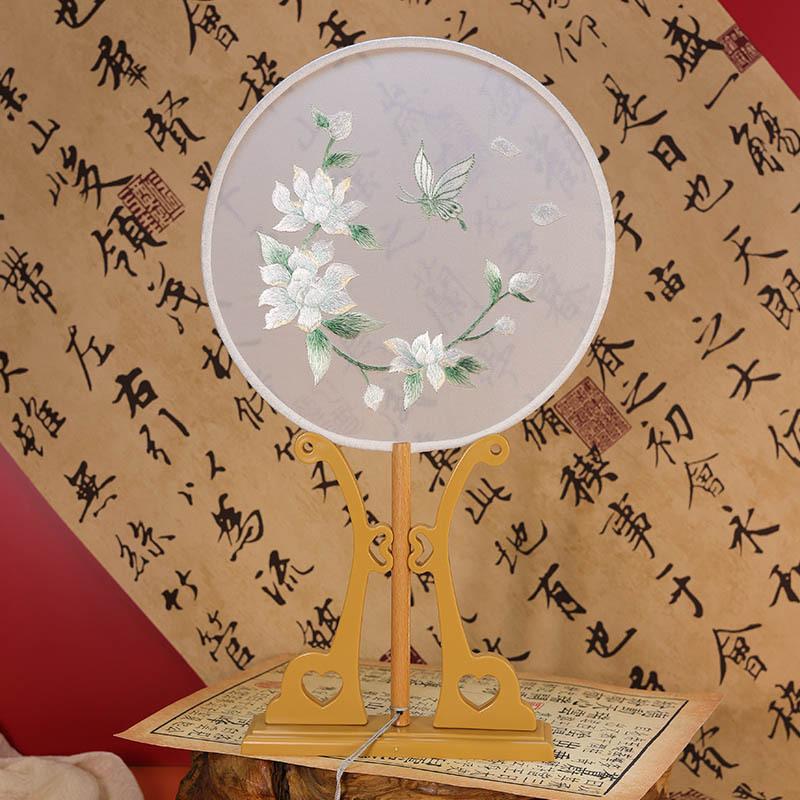 Chinese Ancient Style Fan Female Fan Embroidered Fan Embroidered Fan Suzhou Double Sided Embroidered Fan Commemorative Gift