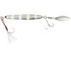 MAKI JIG JET 60g #07 Zebra Glow Silver - Metal Jig Lure with Rear Blade for Saltwater Fishing