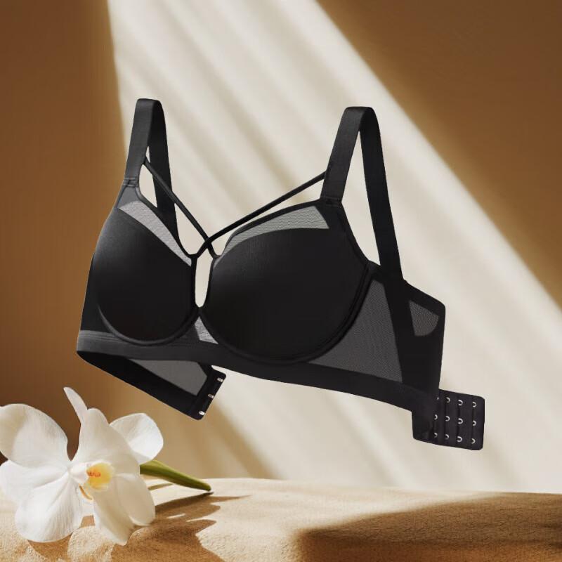 Big breasts show small underwear full cup thin sexy large size fat mm close breasts gather anti-sagging bra cover