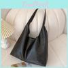 Tote Leather Pu Soft Bag Large Capacity Women Vegan Leather Slouch Bag Solid Color Hobo Bag Hasp Closure Casual Style Daily Bag
