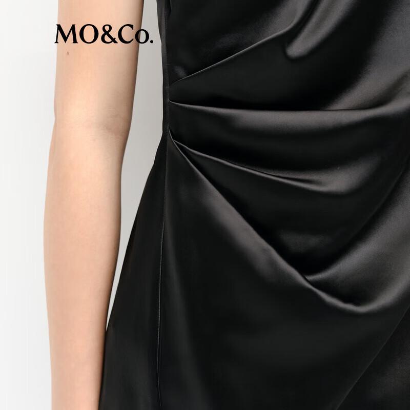 MO&Co. New Chinese Style Acetate Pleated High-Waist Dress