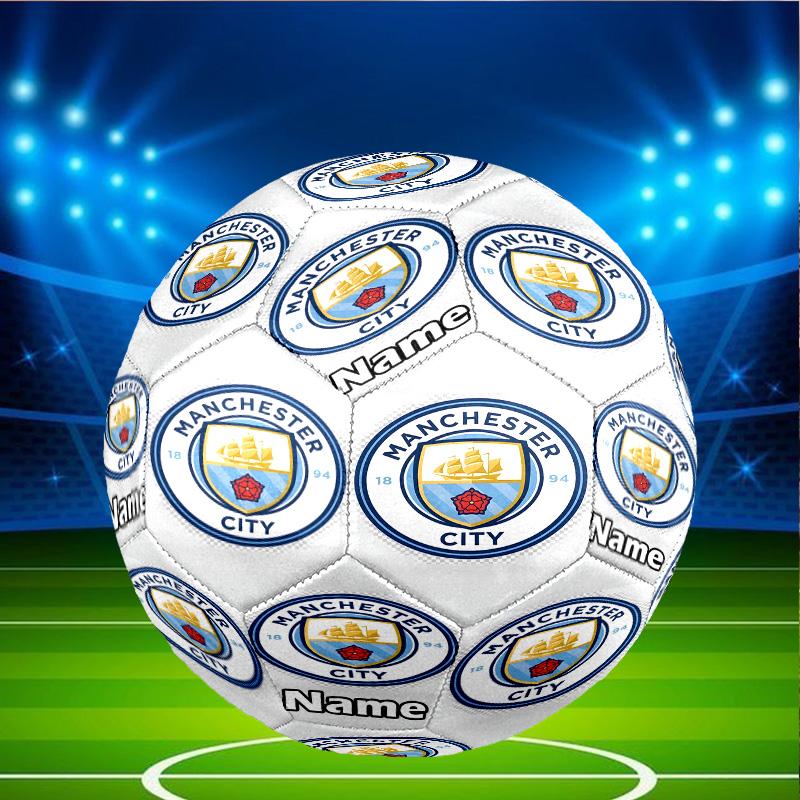 Custom Name Personalized Manchester City FC-A Print Size 5 Soccer Ball Training & Match Football, for Team, Kicking, Gift for Football Enthusiasts