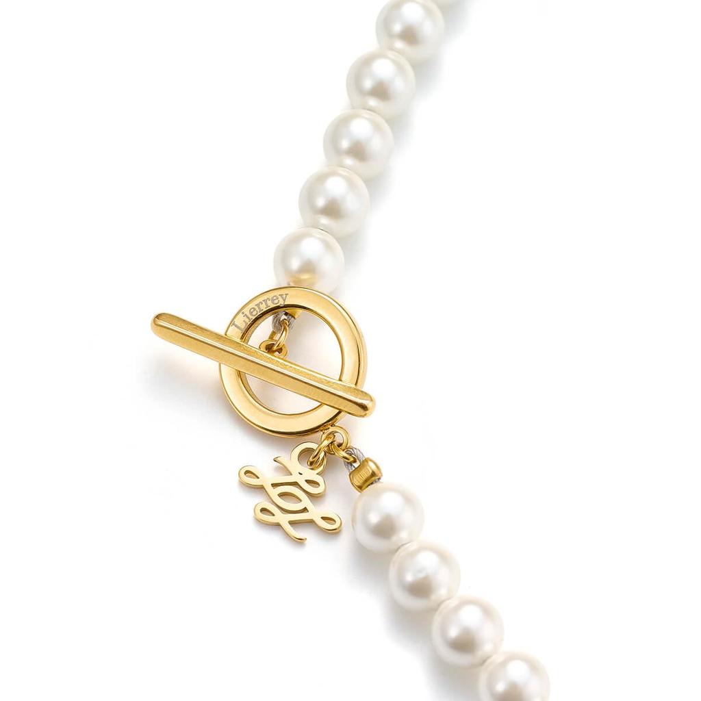 Lieri Magnetic Pearl White X Relieves Shoulder Colantotte Official Colantotte Brand Necklace, Gold, 42cm, Women's, Stylish, Stiffness, Cute, Pearl,