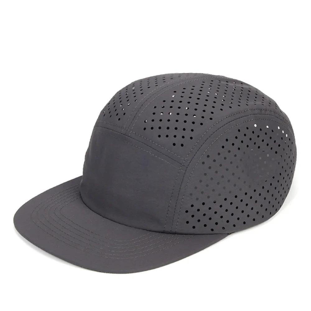 

Big Size 5 Panel Cap for Men Lightweight Breathable Quick-drying Large Baseball Caps Running Camping Hiking Training Outdoor Hat L (60-62cm) темно-сірий