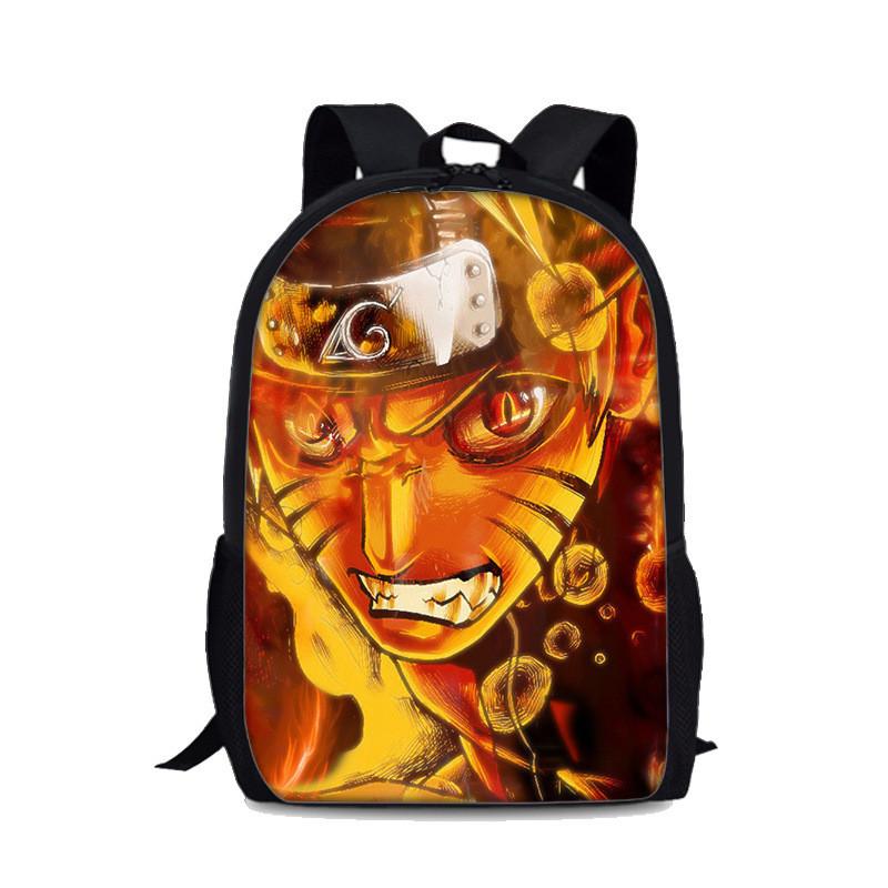 Naruto Uzumaki Kinderrucksack Mit Großem Fassungsvermögen Und Wasserabweisendem Nylon Für Schule Und Reisen