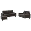 VidaXL 3-Piece Sofa Set, Seats with Cushions, Sofas with Armrests and Backrest, Furniture with Footrest Living Room, 3201894