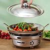 Stainless steel honeycomb skillet 1pc 25.5cm/10inch home cooking picnic pot with handle lyp013