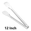 Stainless Steel Kitchen Cooking Tongs Heat Resistant Non-Slip Food Tongs for Barbecue Steak Buffet Serving Baking Bread