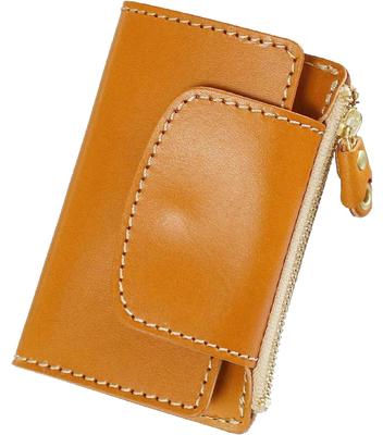 Portachiavi con portamonete in vera pelle Portamonete integrato a 4 file in pelle Tochigi Smart Key Case Portachiavi Marchio Made in Japan
